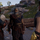 The whole family is here: Natakas, baby Elipidios, Darius, Darius’ hidden blade, and Kassandra